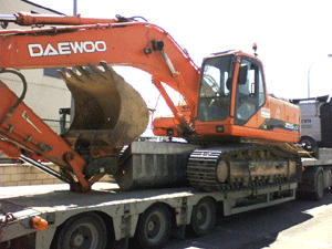 Transporte de Excavadora de Cadenas
